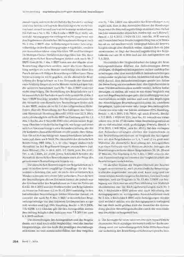 Vorschauseite 5: Begründungsbedürftigkeit dienstlicher Beurteilungen