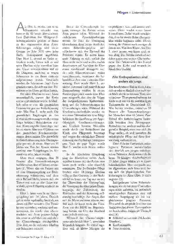 Vorschauseite 2: Geriatrische Krebspatienten haben besondere Bedürfnisse