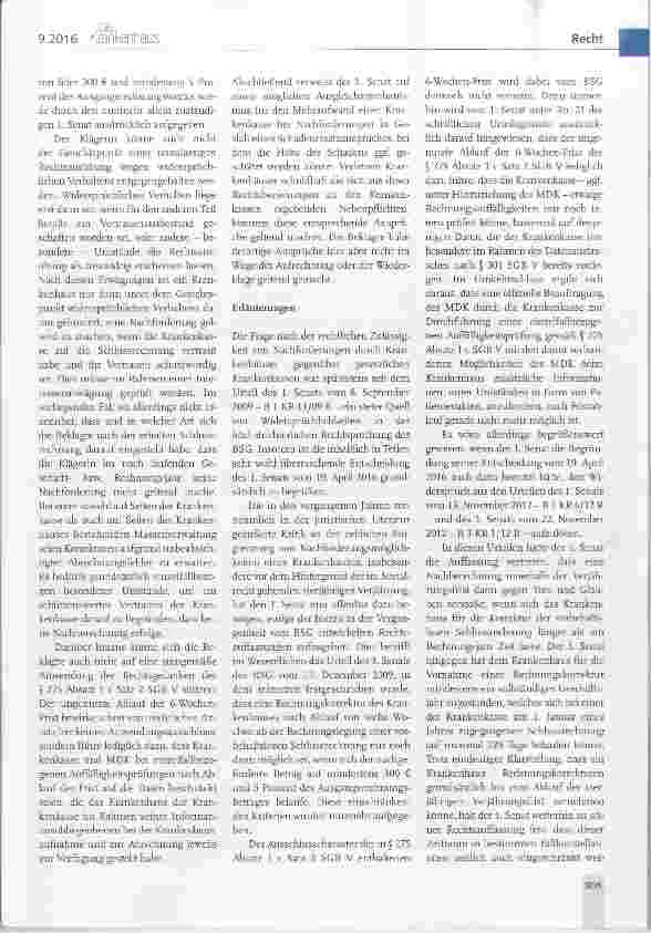 Vorschauseite 2: Nachforderungen von Krankenhäusern gegenüber Krankenkassen