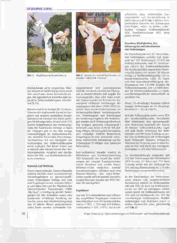 Vorschauseite 2: Sportverletzungen im Vollkontaktund Semikontaktkarate (Ein Vergleich von Kyokushinkaiund traditionellem Karate)
