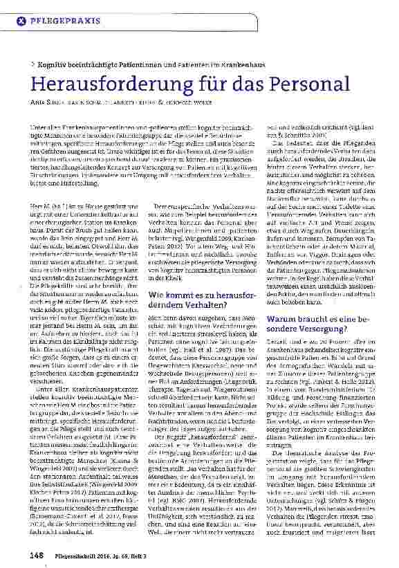 Vorschauseite 1: Herausforderung für das Personal