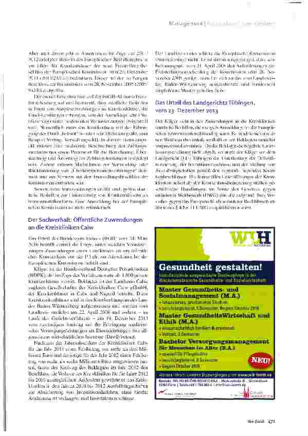 Vorschauseite 2: Keine unzulässige Beihilfe nach EU-Recht