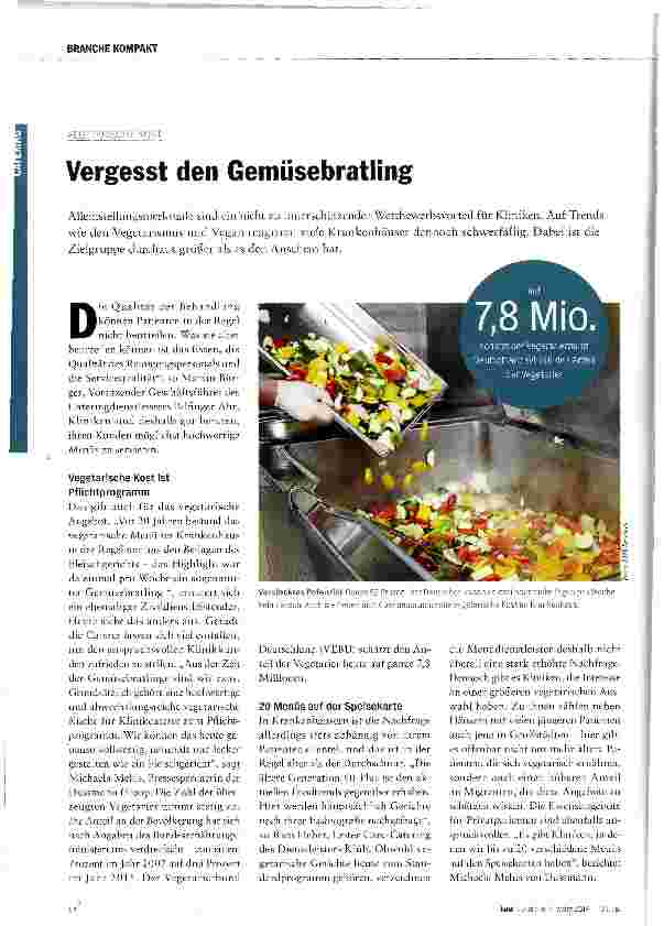 Vorschauseite 1: Vergesst den Gemüsebratling