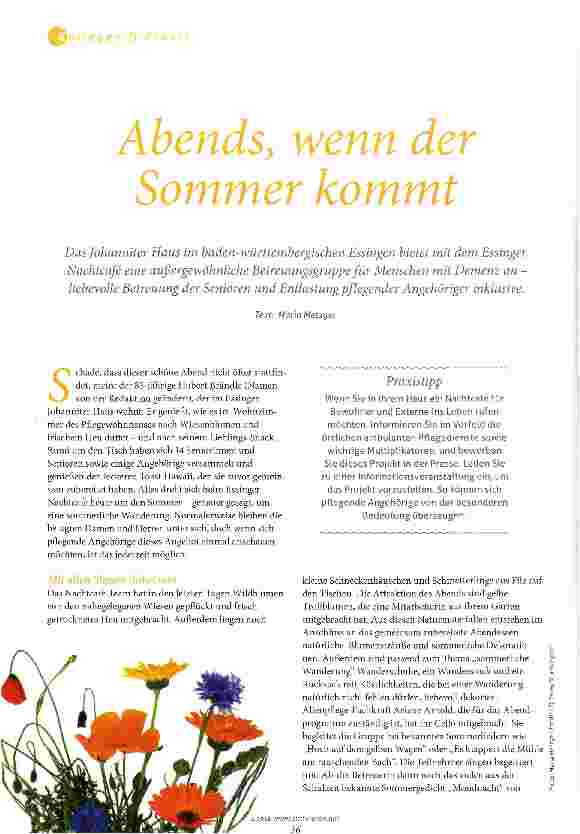 Vorschauseite 1: Abends, wenn der Sommer kommt