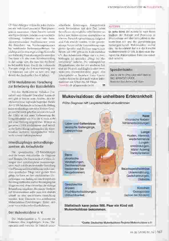Vorschauseite 2: Mukoviszidose-Test für Neugeborene:Früherkennung hilft, irreversiblen Schäden vorzubeugen