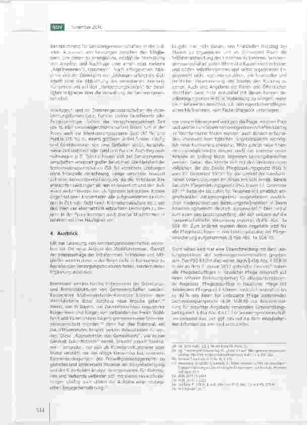 Vorschauseite 6: Seniorengenossenschaften in Deutschland Versorgungsmodell der Zukunft?