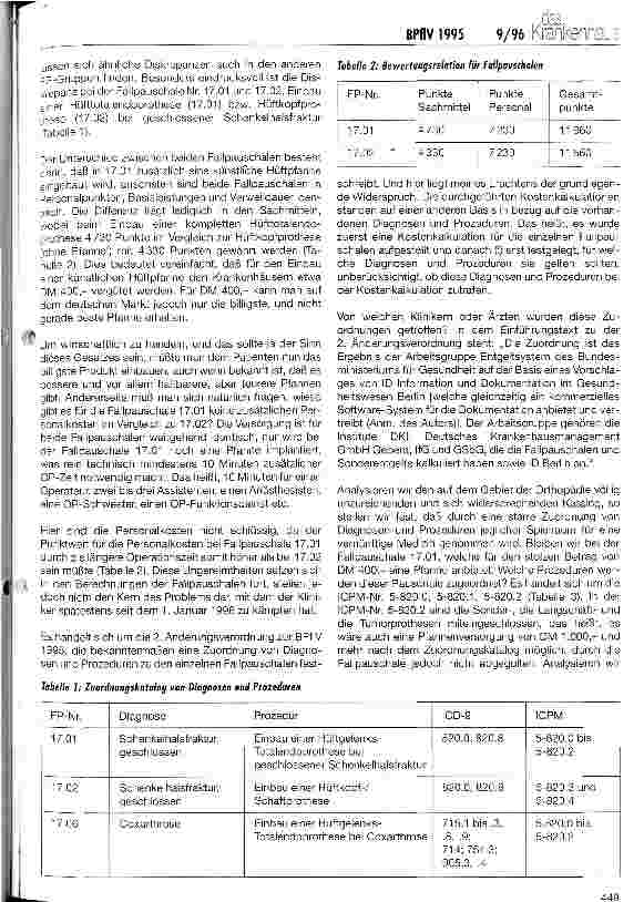 Vorschauseite 2: Die BPflV 1995 unter besonderer Berücksichtigung der 2. Änderungsverordnung