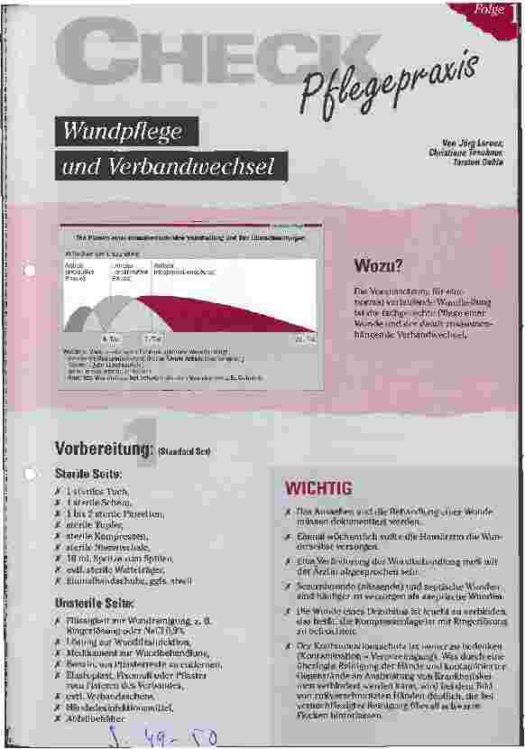 Vorschauseite 1: Check Pflegepraxis Folge 1 Wundpflege und Verbandwechsel