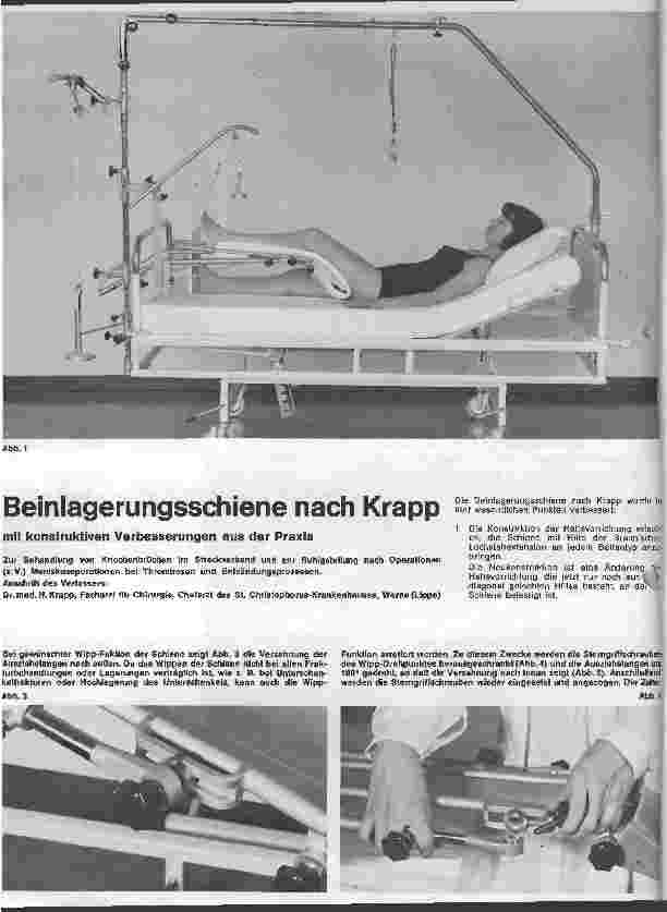 Vorschauseite 1: Beinlagerungsschiene nach Krapp mit konstruktiven Verbesserungen aus der Praxis