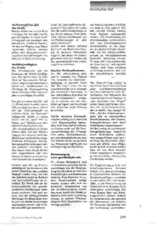 Vorschauseite 2: Streiks von Pflegekräften
