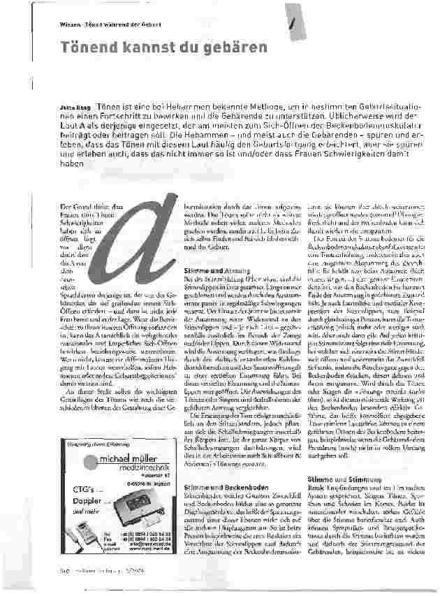 Vorschauseite 1: Tönend kannst du gebären