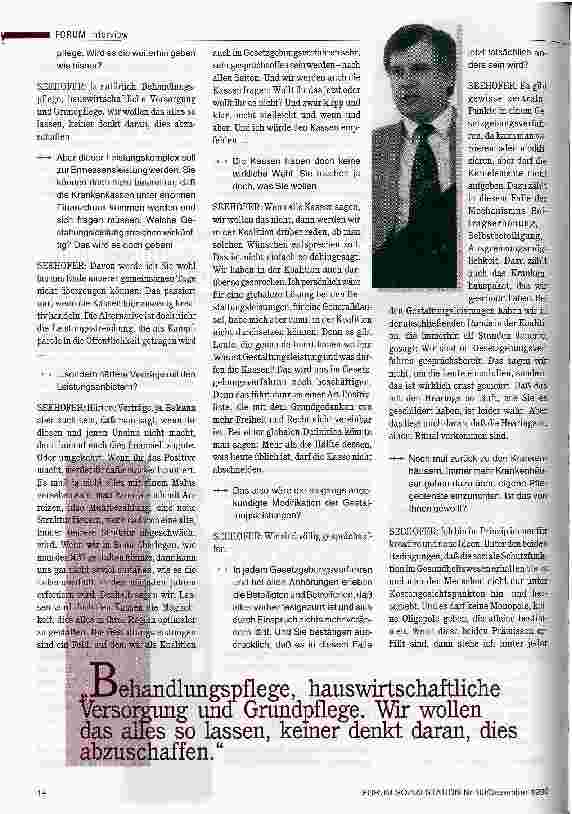 Vorschauseite 5: Es ist doch sonnenklar, daß man diesen Bereich fördern muß und nicht zerschlagen kann