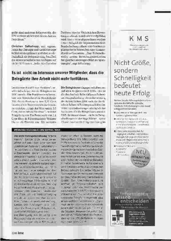 Vorschauseite 2: Aufstand der Belegärzte