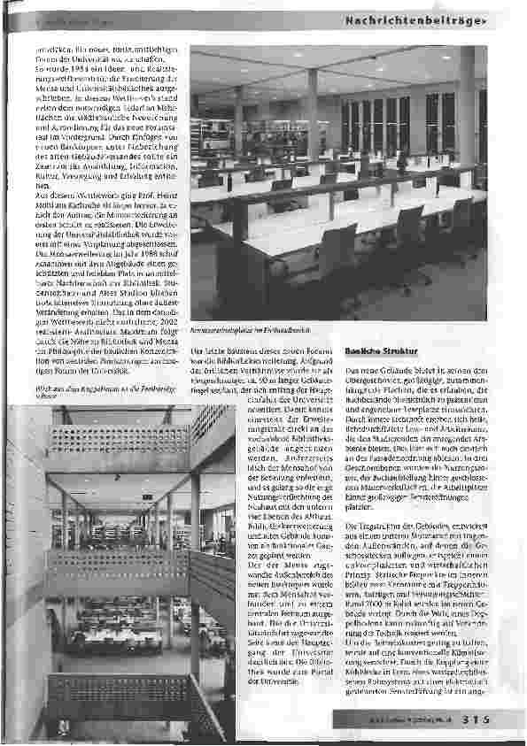 Vorschauseite 3: Offen ohne EndeDie neue 24-Stunden-Bibliothek der Universität Karlsruhe