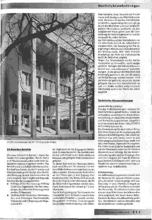 Vorschauseite 5: Offen ohne EndeDie neue 24-Stunden-Bibliothek der Universität Karlsruhe