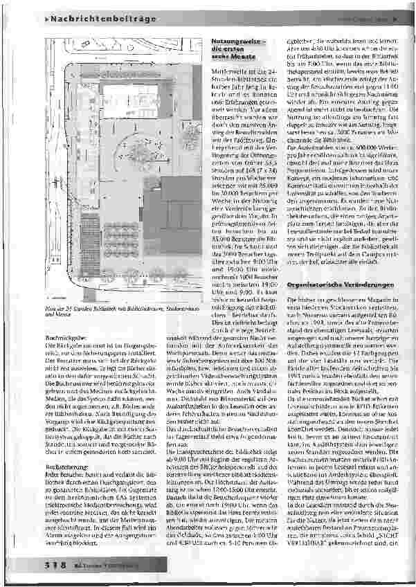 Vorschauseite 6: Offen ohne EndeDie neue 24-Stunden-Bibliothek der Universität Karlsruhe