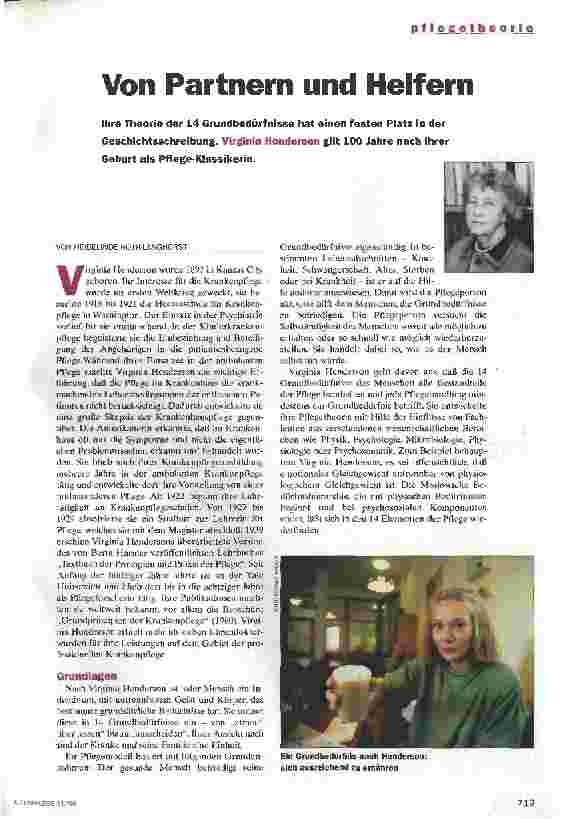 Vorschauseite 1: Von Partnern und Helfen
