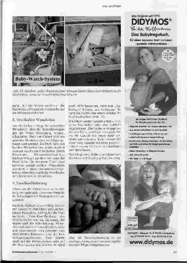 Vorschauseite 6: Extrauterine Umgebungsgestaltung für Frühgeborene