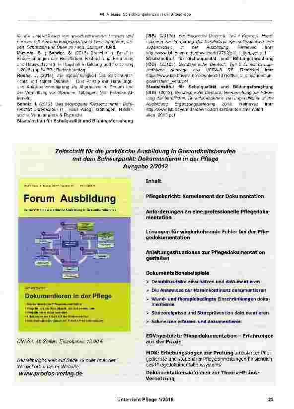Vorschauseite 4: Sprachkompetenzen in der Altenpflege