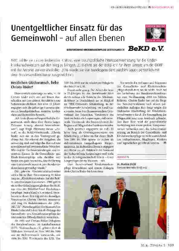 Vorschauseite 1: Unentgeltlicher Einsatz für das Gemeinwohl auf allen Ebenen