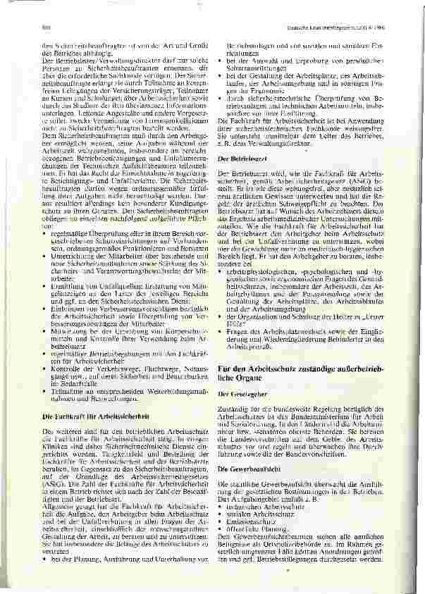 Vorschauseite 2: Arbeitsschutzregelung in einem Universitätsklinikum