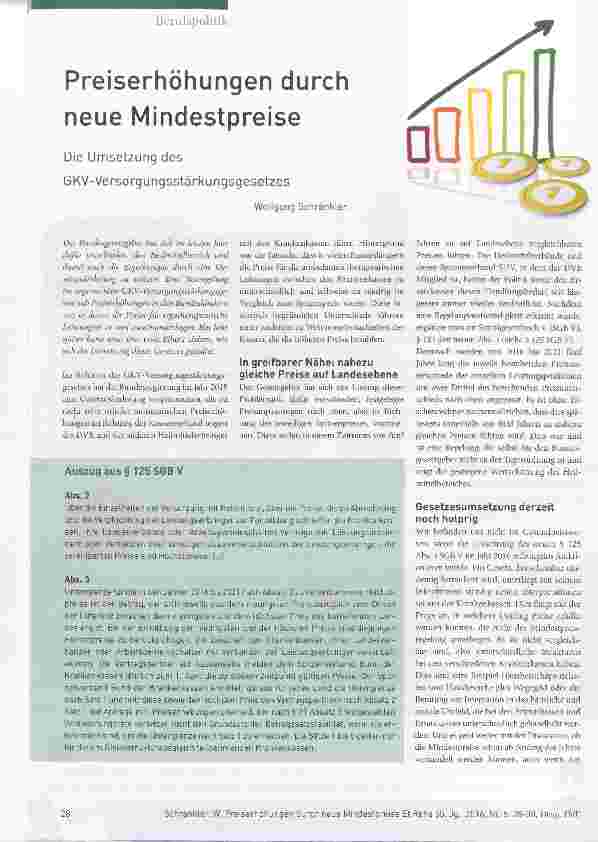 Vorschauseite 1: Preiserhöhungen durch neue Mindestpreise