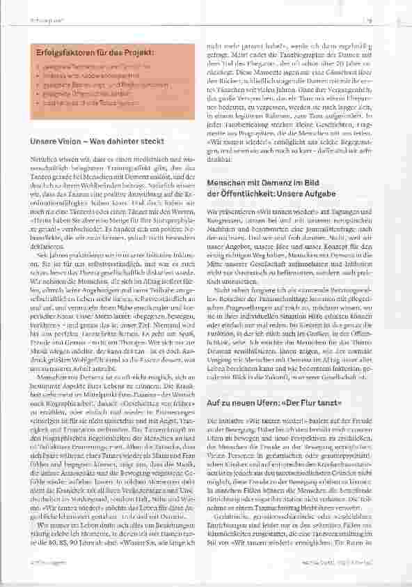 Vorschauseite 5: Tanzen ist Körpersprache «Wir tanzen wieder!» ist gepflegte Kommunikation mit Herz