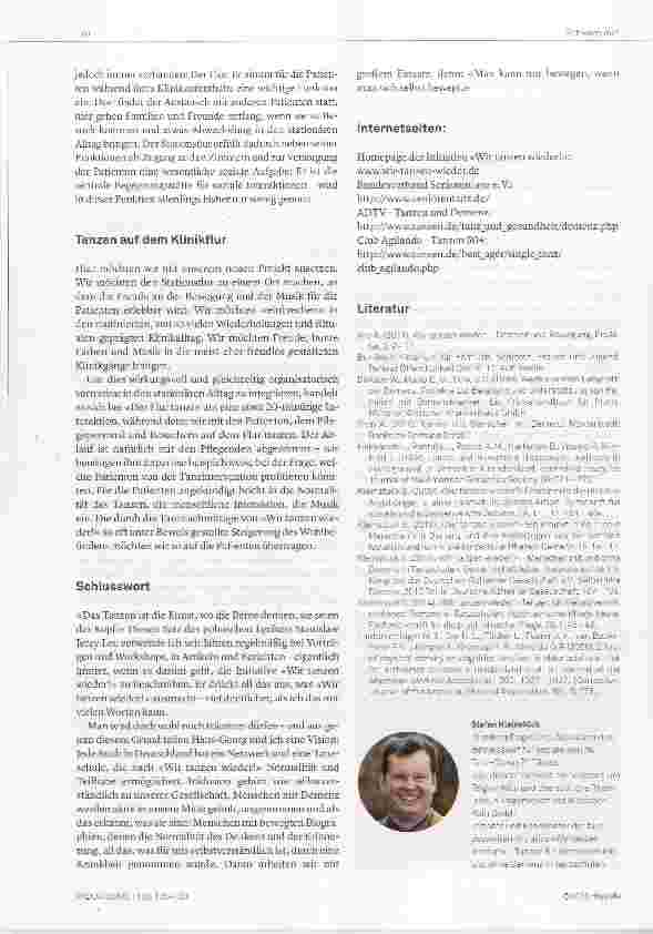 Vorschauseite 6: Tanzen ist Körpersprache «Wir tanzen wieder!» ist gepflegte Kommunikation mit Herz