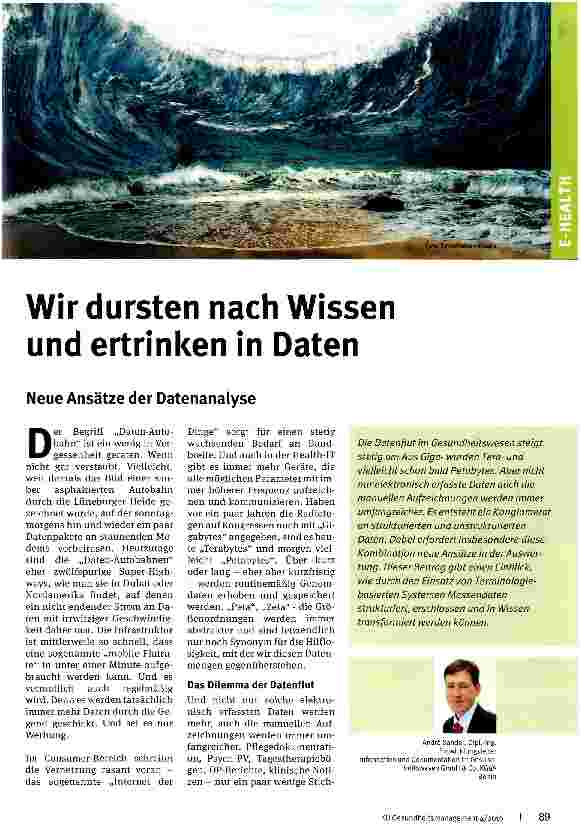 Vorschauseite 1: Wir dursten nach Wissen und ertrinken in Daten