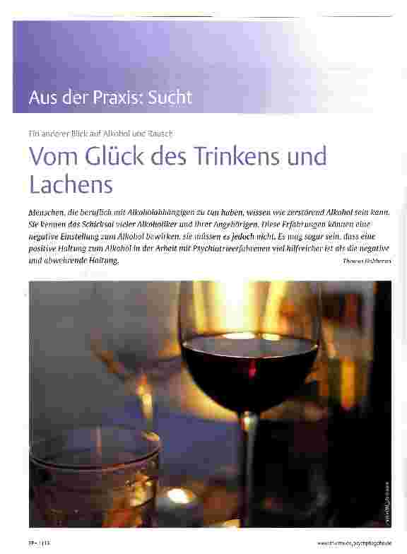 Vorschauseite 1: Vom Glück des Trinkens und Lachens