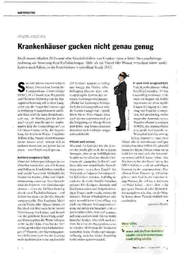 Vorschauseite 1: Krankenhäuser gucken nicht genau genug