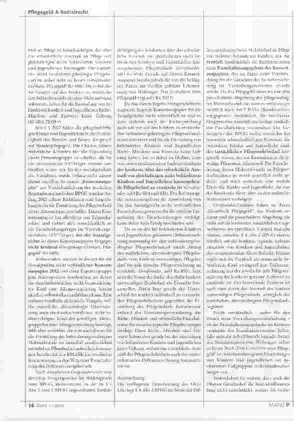 Vorschauseite 2: Rechtsprechung Ermittlung des Pflegebedarfs von Kindern (Differenzrechnung)