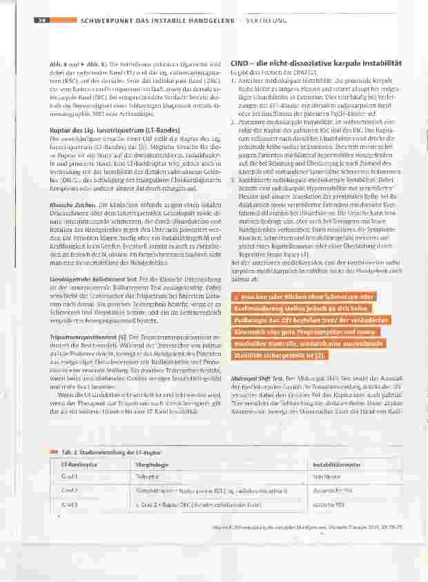 Vorschauseite 5: Differenzierung des instabilen Handgelenkes