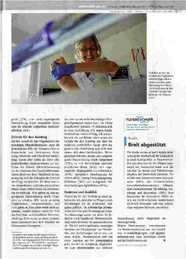 Vorschauseite 2: Nurses at work: Erste Resultate der Studie