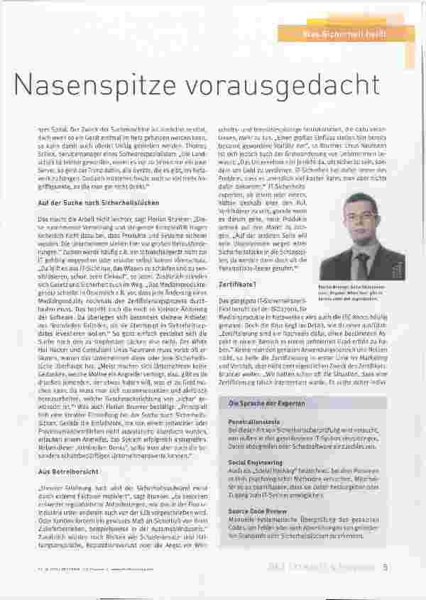 Vorschauseite 2: Immer eine Nasenspitze voraus gedacht