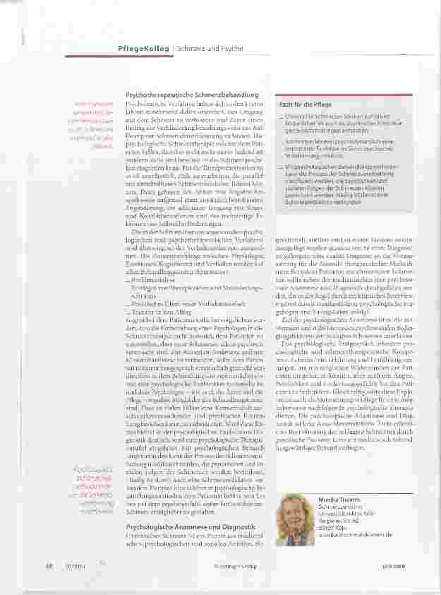 Vorschauseite 3: Psychologische Aspekte der Chronifizierung Lebensmittelpunkt Schmerz