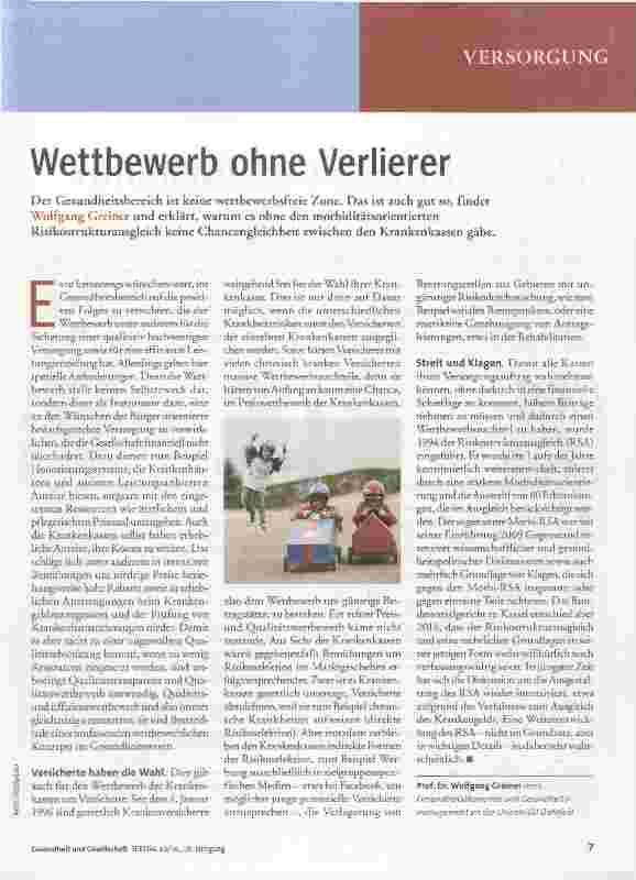 Vorschauseite 1: Wettbewerb ohne Verlierer
