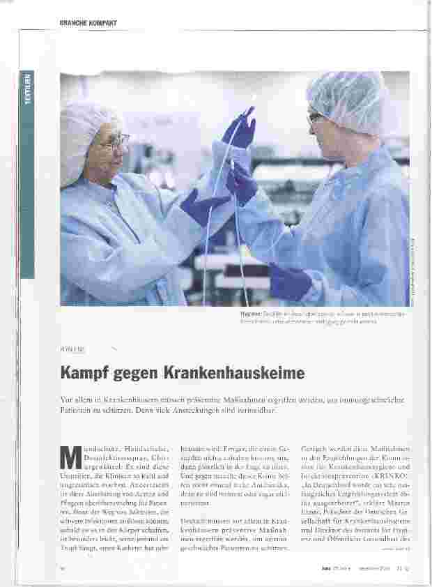 Vorschauseite 1: Kampf gegen Krankenhauskeime