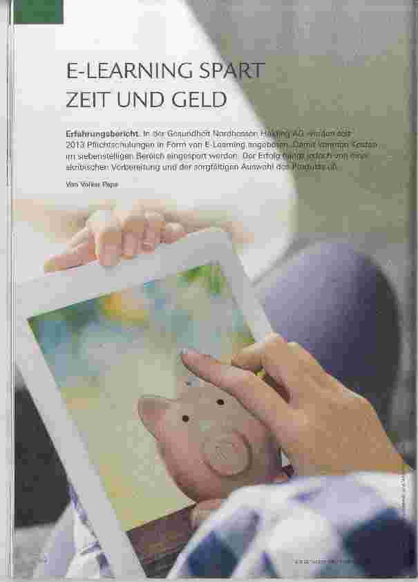 Vorschauseite 1: E-LEARNING SPART ZEIT UND GELD
