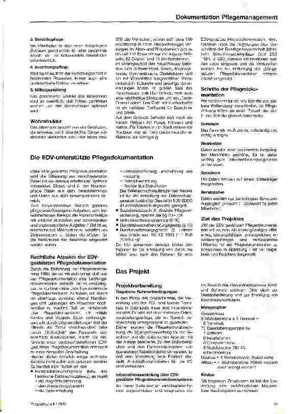 Vorschauseite 2: Die Einführung einer EDV-gestützten Pflegedokumentation in einem Altenheim
