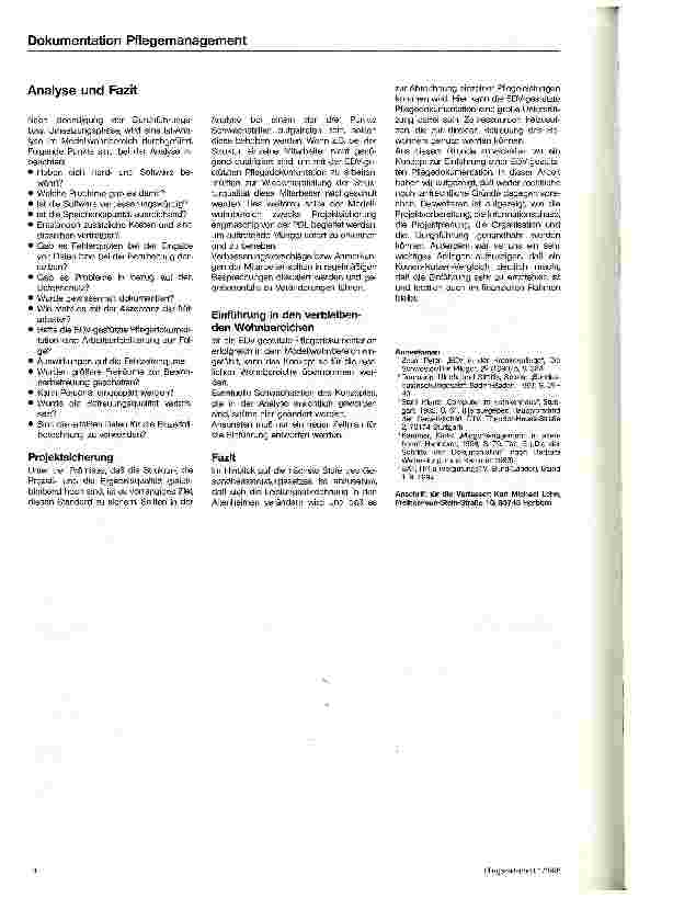 Vorschauseite 5: Die Einführung einer EDV-gestützten Pflegedokumentation in einem Altenheim