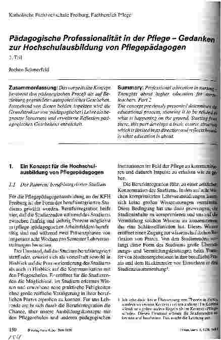 Vorschauseite 1: Pädagogische Professionalität in der Pflege - Gedanken zur Hochschulausbildung von Pflegepädagogen