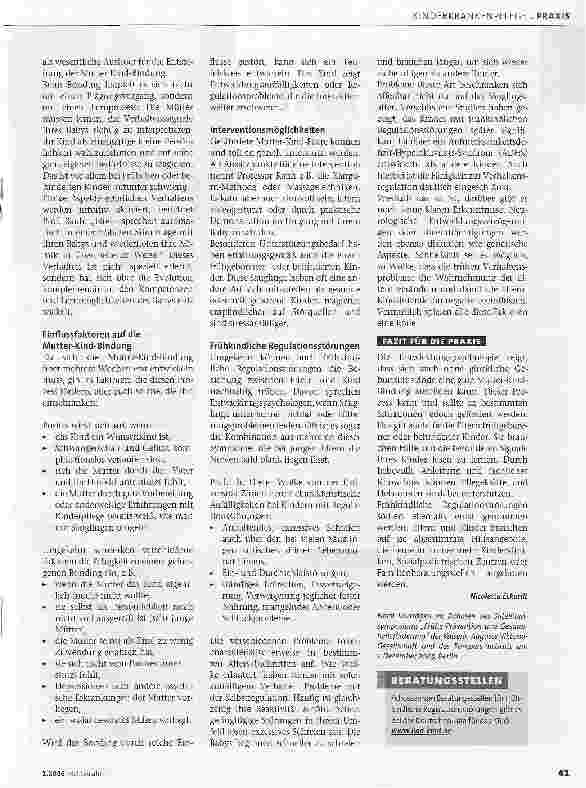 Vorschauseite 2: Wann die Mutter ihr Kind lieben lerntDie frühe Entwicklung der Mutter-Kind-Bindung