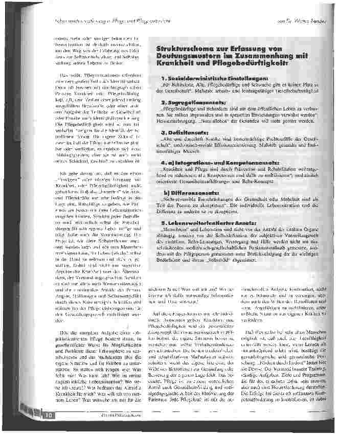 Vorschauseite 2: Lebensweltorientierung in Pflege und Unterricht