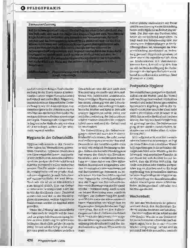 Vorschauseite 3: Hygiene-Serie - Teil 13: Schwangerschaft, Geburt und Wochenbett: Vor Infektionen schützen