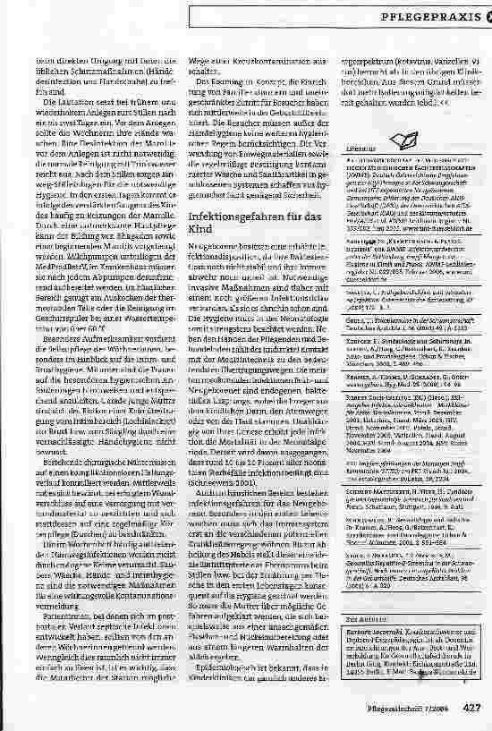 Vorschauseite 4: Hygiene-Serie - Teil 13: Schwangerschaft, Geburt und Wochenbett: Vor Infektionen schützen