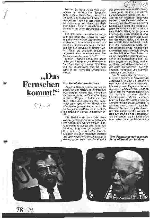 Vorschauseite 1: Das Fernsehen kommt
