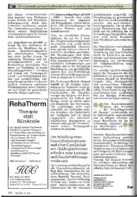 Vorschauseite 3: Die Umwandlung eines Großkrankenhauses in moderne Dienstleistungsunternehmen