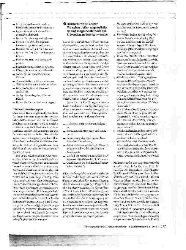 Vorschauseite 5: Wissen umsetzen - Aufgaben und Aktivitäten der Arbeitsgruppe 3 Gesund altern des Deutschen Forums Prävention und Gesundheitsförderung