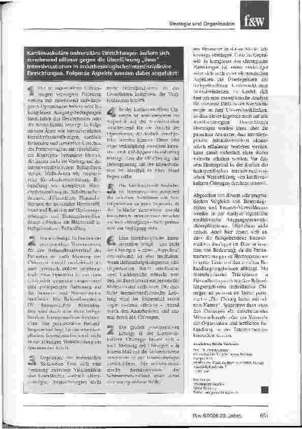 Vorschauseite 4: Interdisziplinäre oder Intensiveinheit?